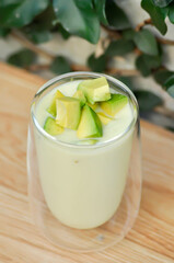  blended avocado , avocado smoothie or avocado  yogurt or avocado milk