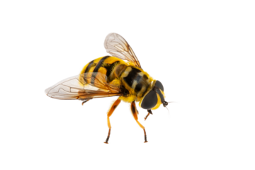 insect bee, macro, isolate on a white background