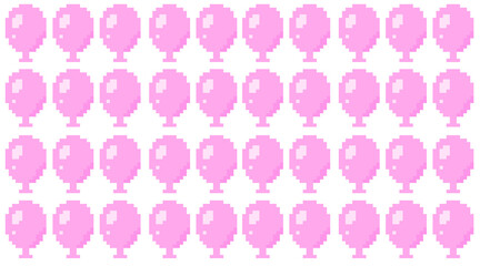Clip art of pink balloon pattern