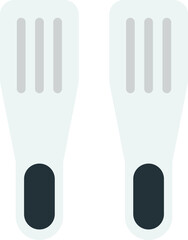 Diving Flippers illustration in minimal style