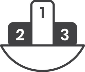 Podium for athletes illustration in minimal style