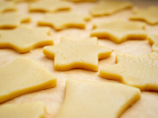 Cooking delicious Christmas cookies. Baking traditional cookies.