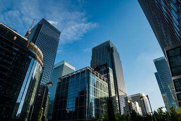London skyline, office buildings in the city financial business district. Modern architecture in...