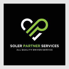 flat design concept SPS logo letters