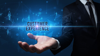 Hand holding social media related inscription