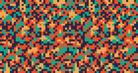 Fototapeta premium Modern Pixelated Digital fashionable camouflage pattern, vector illustration print. Seamless vector wallpaper background