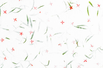 The White mulberry paper with petal and leaf texture used for a background.
