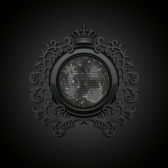 Coat of arms with a disco ball - 549449566