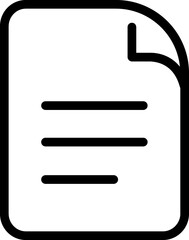 Document simple outline icon