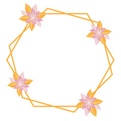 abstract frame with flower