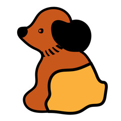 cute dog cartoon illustration