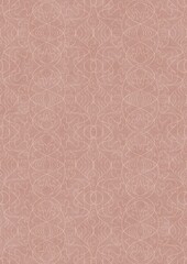 Hand-drawn abstract seamless ornament. Light semi transparent pale pink on a pale pink background. Paper texture. Digital artwork, A4. (pattern: p02-1e)
