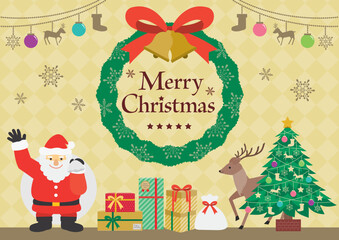 クリスマスのイメージイラスト1_黄色
