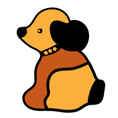 cute dog cartoon illustration