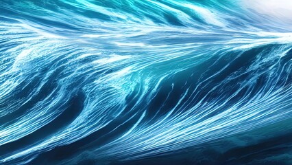 Waves high wave for your desktop and wallpaper drawn in a beautiful style
