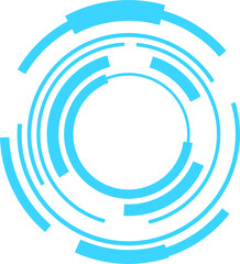 Sci-fi futuristic circle ornament illustration