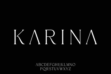 Elegant luxury display font serif font vector