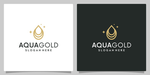 Water oil abstract logo design template with line style graphic design. cleaning vector illustration. icon, symbol, creative.