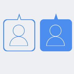 Chat icon. Simple speech bubble vector isolates on white background.