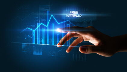 Hand touching business concept concept