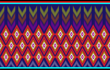 Gemetric ethnic oriental ikat pattern traditional Design for background,carpet,wallpaper,clothing,wrapping,batic,fabric,embroidery style