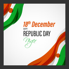 Vector illustration of happy Niger republic day