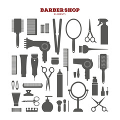 BARBER SHOP ELEMENT VECTOR