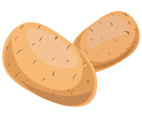  potato isolated on white