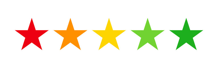 Obraz premium Vector illustration of 5 Star rating icon isolated