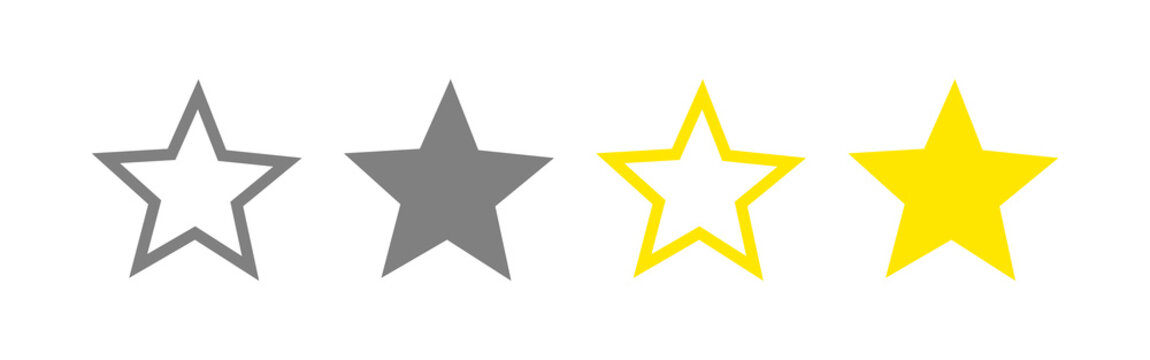 Vector illustration of 5 Star rating icon isolated