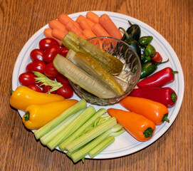 Raw food on a plate healthy living