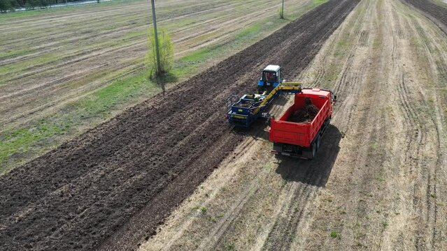 NOVOSIBIRSK RUSSIA, - MAY 12 2022: Agricultural transport for harvesting root.