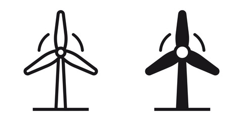 ofvs241 OutlineFilledVectorSign ofvs - wind power vector icon . windmill sign . isolated transparent . outline and filled version . AI 10 / EPS 10 . g11581