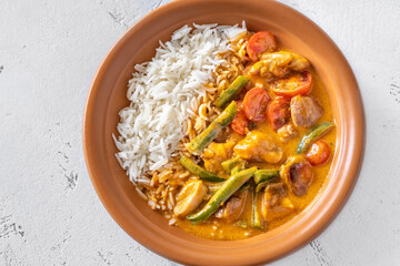 Thai red chicken curry