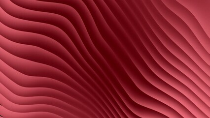 Abstract gradient red waves background. Seamless looped.