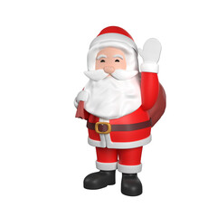 Merry christmas and Happy New Year. Santa claus. 3d Xmas background