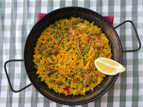 vegan paella from Valencia, Spain