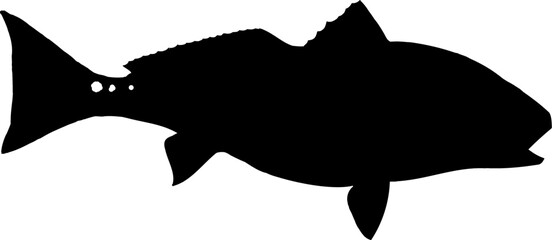 Redfish Silhouette - obrazy, fototapety, plakaty