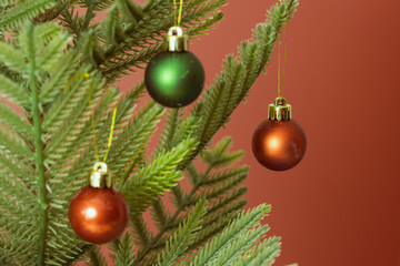 Christmas tree and ornaments