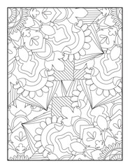 Mandala Coloring Pages, Pattern Coloring Page, Adult Coloring Page.