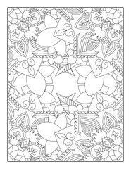 Mandala Coloring Pages, Pattern Coloring Page, Adult Coloring Page.