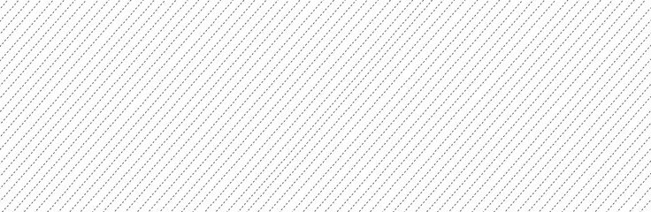 Diagonal dashed lines pattern on white background. Dotted lines pattern for backdrop and wallpaper template. Simple realistic broken lines with repeat stripes texture. Geometric background, vector
