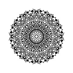 Mandala design template with white background
