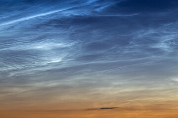 Obraz premium Noctilucent cloud - night shining clouds