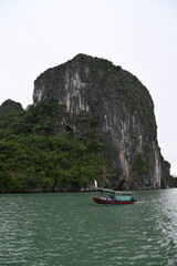 Naklejka na ściany i meble Ha Long, Vietnam - November 26, 2022: The Ha Long Bay