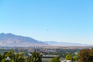 Salt Lake City downtown overview in the morning from Capitol Hill. High-quality photo