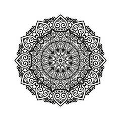 Mandala design template with white background

