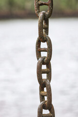 chain. Beginning of the Port of Paranaguá. Guincho Square.