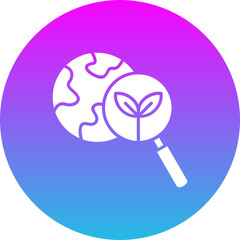 Research Gradient Circle Glyph Inverted Icon