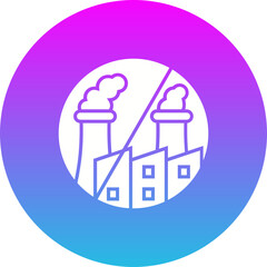 Obraz premium Zero Emission Gradient Circle Glyph Inverted Icon